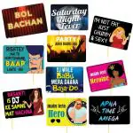 Festiko Desi India Photo Props, Party Photo Booth Props Kit, Funny Photos On Wedding, Photo Booth Party Props Kit For Wedding And Functions (10 Pieces) (Hindi Props3)