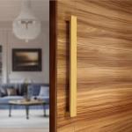 LAPO 18 inch Stainless Steel Door Handle for Main Door, Wooden & Glass Door Pull Push Handle, Main Door Handle for All Door (Hole to Hole Size 450 mm,Pack of 1) Gold-PVD Finish | 3 Years Warranty