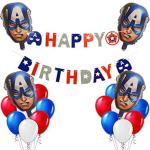 Toyxe Multicolor Face Foil Balloon, Birthday Banner, Latex Balloons