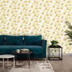 Asian Paints Faded Leaves Beige Golden |Non-adhesive Wallpapers - FE101124 -(53cm x 950cm)