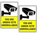 Craft Qila You are under CCTV Surveillance C (Pack of 2) Safety & Warning Sign Board (8x12 Inch)