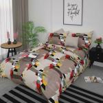 Spring Board Polycotton Three Dimensional Print Double Bed Flat Bedsheet (SMB--37)