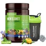 Vegan Greens Men Diet Meal in a Shake With Ayurvedic Herbs- Healthy Meal Replacement Shake For Weight Management, Calorie Control Metabolism & Immunity (1 Kg, Chocolate) + Green Everyday Shaker