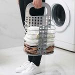 KHODAL ENTERPRISE Laundry hamper Laundry Baskets Collapsible Laundry Hamper Plastic Hanging Laundry Basket with Handle Dirty Clothes Hamper Perfect for Bedroom Bathroom Storage basket PACK OF 1