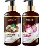 WAW Skin Cosmo Coconut Milk Shampoo with Red Onion Shampoo Red Onion Shampoo Complete Hair Care Combo for Men and Women, Boys and Girls