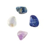 Astroghar Lapis Lazuli Sodalite Clear Quartz Amethyst Crystals Tumble Kit For Intution And Meditation Peace Reiki Healing Kit