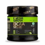 Megagrow BCAA Advance Supplement Powder Green Apple Flavored, 400g (29 Servings) with Zero Sugar Pre & Intra Workout Supplement for Recovery & Performance with Amino Acids (Leucine, L-glutamine & L-Citrulline) for Men & Women