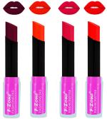 OUR BEAUTY Multicolor Rich Color Matte Lipsticks Set, 14 G (Set Of 4)