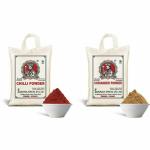 Maharaja 100% Pure Red Chilli ( mild Spicy 900g) & Coriander Powder (500g) Combo (Laal Mirchi & Dhaniya) Total 1.4Kg