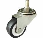 Ackwheel Gold, Brown, White Pu Dual Bering Caster Wheel, 2 Inch