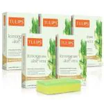 TULIPS Handmade Bathing Bar Soap Lemongrass & Aloe vera (125 x 5 pack)