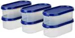 Console Oval Type Modular Plastic Storage Containers 500ml ( Set of 6)