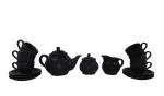 Caffeine Ceramic Handmade Stoneware Bold Black Tea Set (15 Pcs Microwave & Dishwasher Safe Tea set