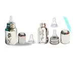 Stainless Steel Feeding Bottle With Laser Print With 1 Extra Silicone Nipple-400ML