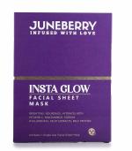 JUNEBERRY Insta Glow facial sheet Mask, Brightens|Nourishes|Hydrates with vitamin C|Niacinamide|Sodium Hyaluronate|Fruit Extracts|Milk (7)