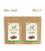 Nature Food Best Quality Flax Seed 2 kg (1 kg x 2 ) Alsi