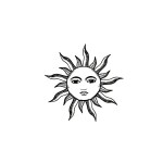SIMPLY INKED Sun Temporary Tattoo, Designer Tattoo for all (Sun Tattoo)