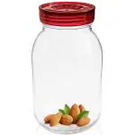 Pure Source India Glass Jars and Containers with Plastic air Tight Lid, Wide-Mouth Glass Jars and Containers 2.5 LTR. (24.5 CM CLEAR)