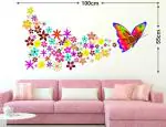 LANSTICK Multicolor Beautiful Butterfly Self Adhesive Wall Sticker