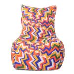 Style Homez CLASSIC CHAIR, Cotton Canvas Geometric Printed Bean Bag XXXL Size, Cover Only