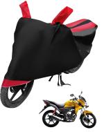 Auto Hub Bike Cover for Honda CB Twister , Dustproof UV Protection water resistant Custom Fit Cover-(Black-Red)