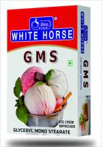 WHITE HORSE GMS POWDER 120gm ( Pack of 3, 40gm each ) (Glycerol Monostearate) An ingredient for Ice Cream.