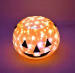 My Party Suppliers Rotating Music Light Up Trick or Treat Halloween Pumpkin Buckets Large Candy Lantern Basket