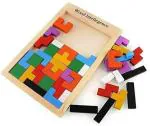 Visionary Multicolor Plastic Tetris Puzzles Intelligence Brain Games Building Blocks For Ages 3 Plus Boys Girls, 40 Pcs