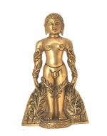 Kalarambh Brass Bahubali Idol Murti Statue for Pooja Puja Room Mandir Temple Decor Showpice Gift Items Collctible Handicraft Art, Yellow, 5.3 x 2.5 x 8.7 Inch