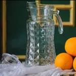 Nimika Glass Water Jug with Lid Sturdy Glass jug Hot Water Jug Milk Carafe Glass Water Jug for Dining Table 1800 ML 1 PCS