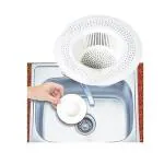 ABlue Clipper Sink Strainer Basin Strainer Sink Jali Waste Filter Cup Sink mesh Filter Plastic Drain Strainer, Pack Of 8, 12 x 8 x 3 CM, White