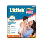 Little's Premium Baby Diapers L Size (Large) Pants Style | 9-14 kg | 62 Count - Pack of 1 | Super Jumbo Baby Diaper with Leakage Guard, Wetness Indicator & 12 Hours Absorption 