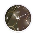 nest ART Wall Clock for Living Room, Bedroom, Home, Office, Kitchen, Round Shape Designer Plastic Wall Clock for Home Decor (13 inch) White