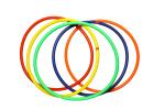 Fitfix Plastic Assorted Fusion Welded Hula Hoop Exercise Ring - 24 Inch (Pack Of 5)