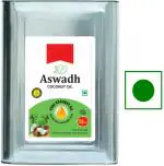 Aswadh Pack of 1 Pure Coconut Oil 15 kg Used for Hair Care, Skin care, Cooking and Personal Care