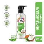 Buds & Berries Coconut Water and Aloe Vera Shampoo with Micellar Formula for Gentle Cleansing | No Sulphate, No Paraben, No Silicone - 300 ml