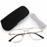 THE VITREOUS Square Sun Glass Classic Rectangular Metal Frame Sunglasses Modern Design, Lightweight, UV & Polarized Lenses for Men and Women