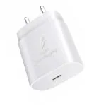eKus 25 watt Super Fast Charging Adapter Compatible with Samsung Galaxy M51/M42/F23 5G/M53 5G/M52 5G/M33/M Series -White