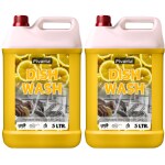 Fivanta Dishwash Liquid 10 Liter Yellow | Tough Grease Removal & Natural Fragrance | Utensil Grease Cleaner