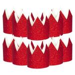 Festiko Red Glitter Party Crowns (24 Pcs), Theme Birthday Supplies, Return Gifts For Kids, Gift Accessories, Party Items, Paper Party Crowns, Caps, Hats, Party Wearables