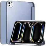 ProElite Case Cover for Apple iPad Pro 13 M4 2024 cover, Smart Translucent & Hard Back Case for Apple iPad Pro 13 inch M4 2024 with Pencil Holder [Support Auto Sleep/Wake ], Lavender