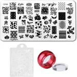 Royalkart Nail Art Kit Nail Stamping Plate With Nail Silicone Stamper & Dotting Tools For Nail art