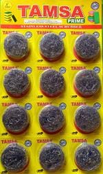 Tamsa Prime Stainless steel juna 8 Gram Small size ( Set of 12)/ Scrubber/ Steel wala juna