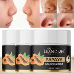 Leandros Papaya Scrub, 100 G Each (Pack Of 3)
