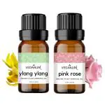 VEDANUM Rose and Ylang Ylang Scented Essential Oil for Aromatherapy and Oil Diffuser 15 ml (Pack of 2)