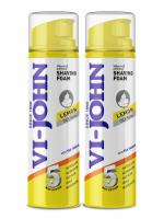 Vi-John Classic Lemon Shave Foam for Oily Skin with Tea Tree Oil (200 GM EACH) (PACK OF 2) (400 g)