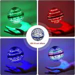 CRANE-LYNN TOYS Flying Orb- Flying Toys Drones Ball Play with Colorful LED Lights and Magic Tricks, Flying Spinner As Unique Gifts for Kids & Adult - Soft Elastic Safe for Playing Indoor & Outdoor