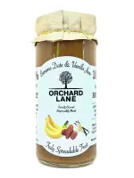 Orchard Lane 80% Fruit Jam - Banana Date & Vanilla Jam, LOW SUGAR No Chemicals -280 GMS | Low Calories | All Natural