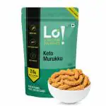 Lo! Foods - Keto Murukku (200g) | 2.9g Net Carbs | Keto Snacks tested for Keto Diet | Low Carb Snacks | Diet Snacks Food | Zero Added Sugar Namkeen