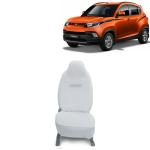 Kingsway Towel Fabric Car Seat Covers for Mahindra KUV 100, 2016 Onwards Model, Material: 100% Cotton, Color : White, Complete Set of All Seats (Car Specific Front + Rear Seat Covers)
